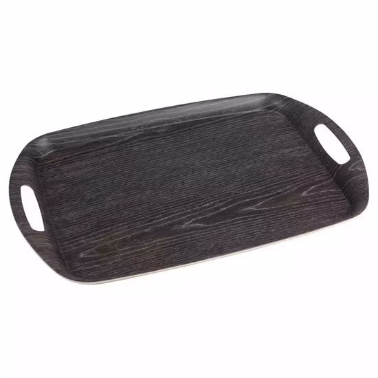 Aveco High Quality China Custom Eco-Friendly Rectangle Wooden Large Food Bamboo Dinnerware Serving Tray with Handle
