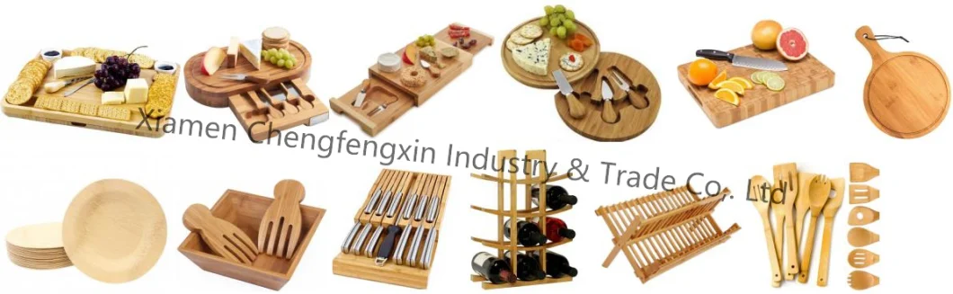 Healthy Bamboo Tray Serving Restaurant Breakfast Tray Bed, Hotel Bamboo and Wooden Food Serving Tray with Handle