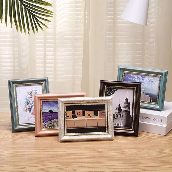 Molduras de arte baratas personalizadas moldura de madeira moldura de foto de madeira com pintura