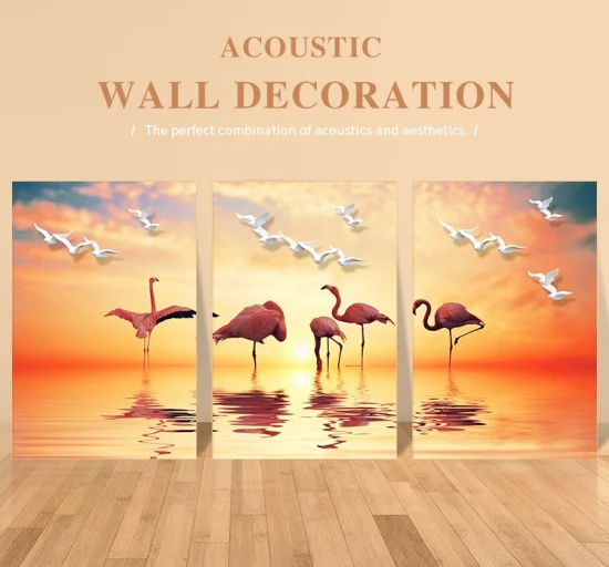 Painel acústico de parede decorativo para sala com material à prova de som ecologicamente correto